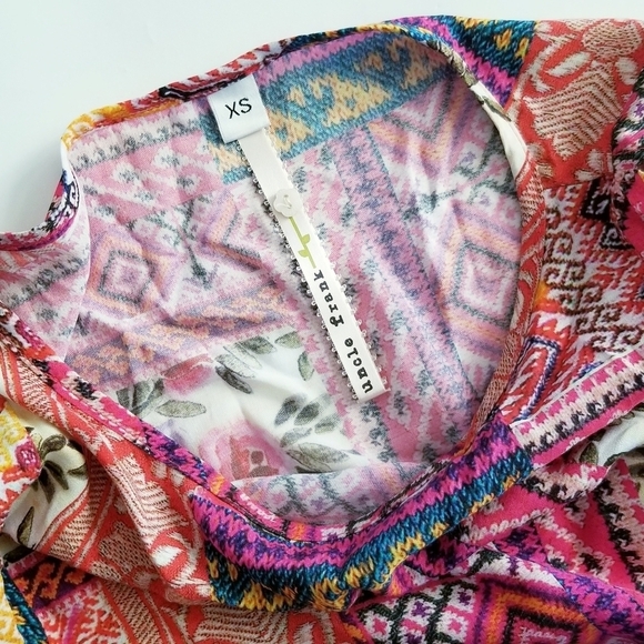 UNCLE FRANK Bohemian Floral Patchwork Midi Dress XS - Picture 9 of 12